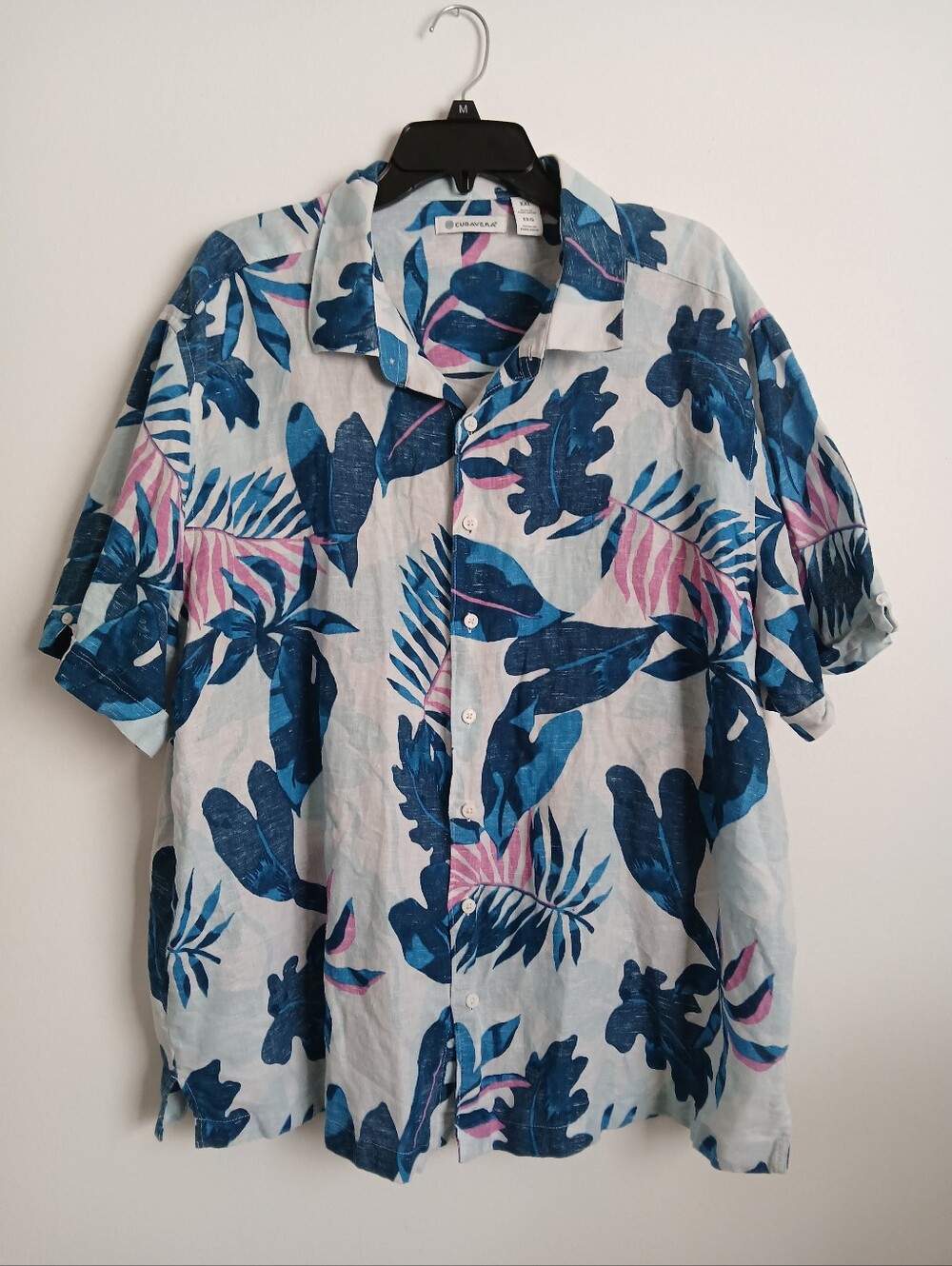 Cubavera Men's Linen Blend Tropical Shirt Size XXL